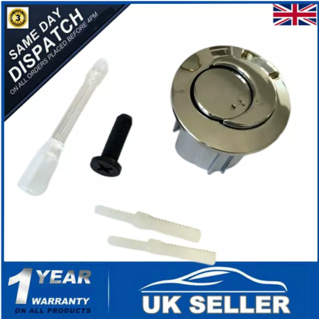 UK FOR Roca D2D New Style Short Dual Flush Chrome Toilet Push Button AH0001800R