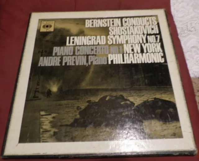 Shostakovich,Leningrad Symphony No.7.Vinyl Boxed set.USED. Bernstein, NYPhilharm