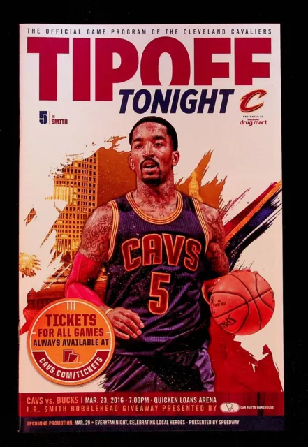 Cleveland Cavaliers Milwaukee Bucks NBA Game Program 2016 Championship Season
