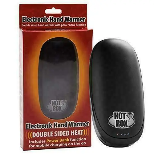 HotRox HRDS1Double Sided Heat Rechargeable Hand Warmer with USB Powerbank