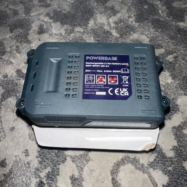GENUINE POWERBASE BOP SP07 20 ZJ 20V 2.5Ah Li Ion Battery 29.99 PicClick UK