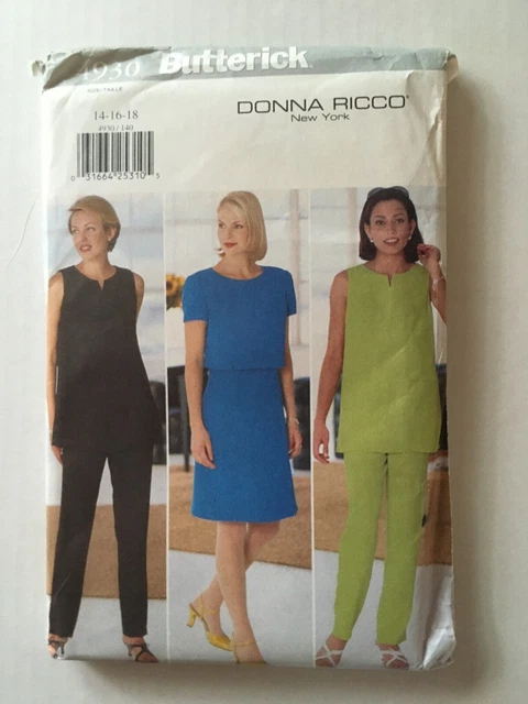 Butterick Misses Dress Tunic Pants UNCUT Sewing Pattern 4930