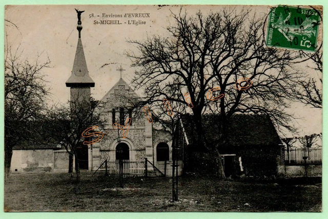 Cpa - 58. Environs D'évreux - St-Michel - L'église (27)