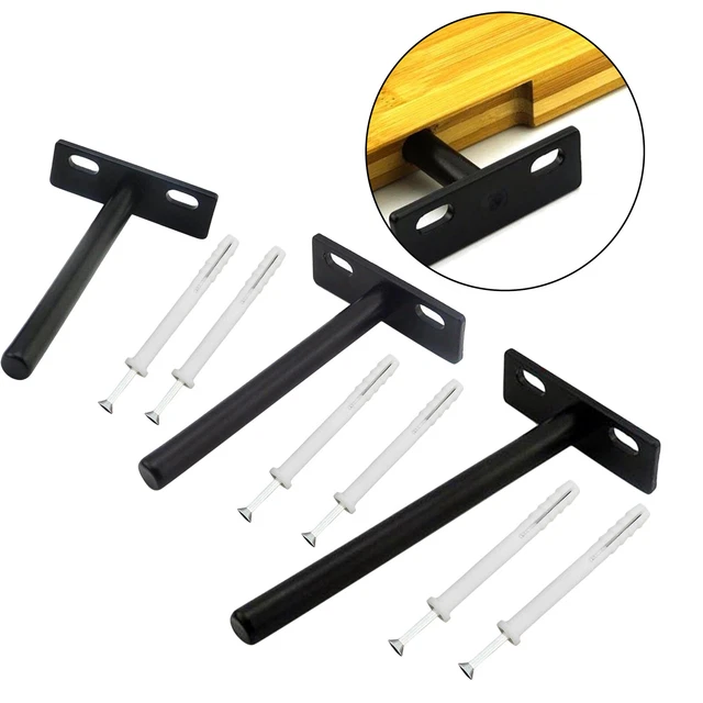 FLOATING SHELF BRACKET Hidden Shelves Concealed Support Wall Screw