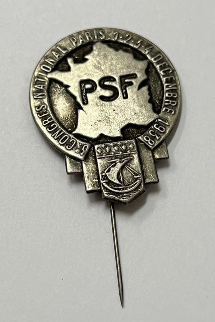 Pin Badge Congress National Paris 1938. Ref75489
