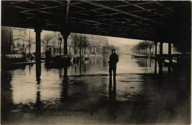 CPA AK PARIS 12th Flood 1910 Boulevard de Bercy F. Fleury (673584)