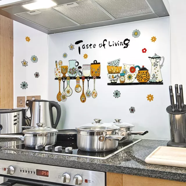 Personalisierte Küche Wanddekoration PVC Wandaufkleber Wasserdicht Einfach anzu