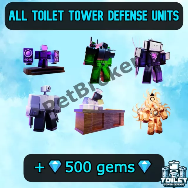 Toilet Tower Defense | UNITS & GEMS +💎 500 FREE GEMS💎| CHEAP & QUICK | TTD