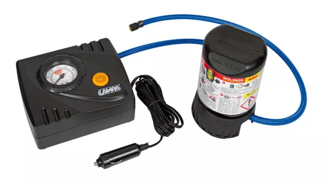 Pump-Jet & Fix Basic, Kit Riparazione Pneumatici, 12V Lampa