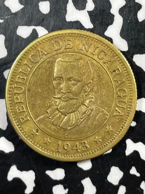 1943 Nicaragua 25 Centavos Lot#M2012 Nice!