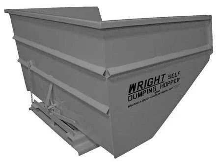 Zoro Select 40099 Gray Self Dumping Hopper,6000 Lb.,Gray