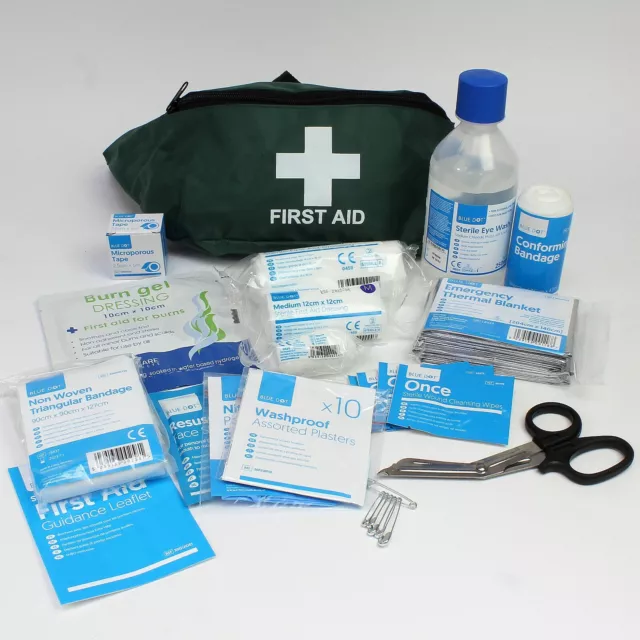 Travel & Vehicle First Aid Kit in Handy Bum Bag BS 8599-1 Workplace Compliant