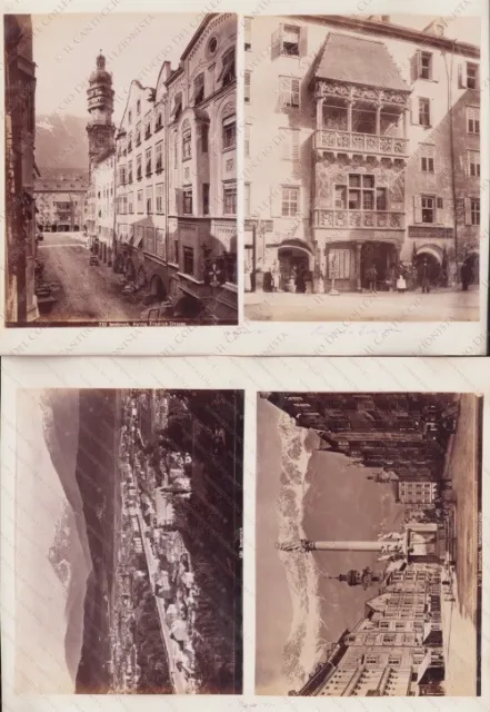 1890 AUSTRIA Innsbruck Theresienstrasse Duke Friedrich street Neuer Hof 4 Photo 
