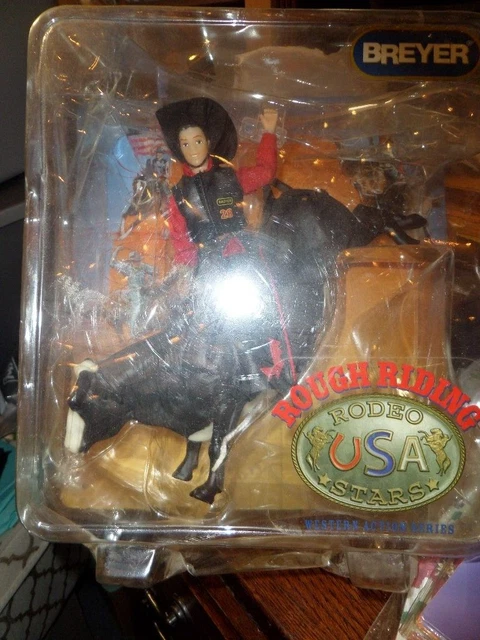 Breyer ~ Rodeo Stars Western Action Series ~ Rare ~ Bucking Bull Set #6011 NIP Breyer ~ Rodeo Stars Western Action Series ~ Rare ~ Bucking Bull Set #6011 NIP