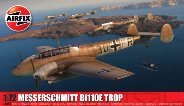 Airfix A03081A Messerschmitt Bf110E/E-2 TROP 1:72 Scale Model Kit