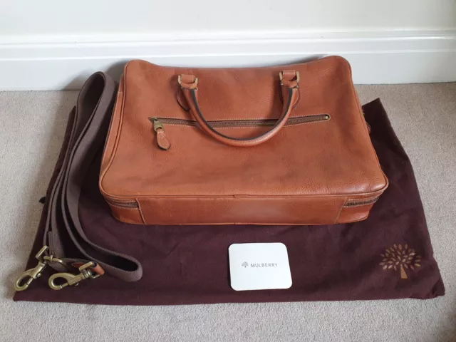 MULBERRY ANTONY CROSSGRAIN Leather Small Bag Brown 490 425.00
