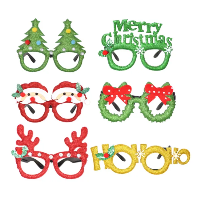 6 pz occhiali natalizi montatura bambini forniture costume festa flash