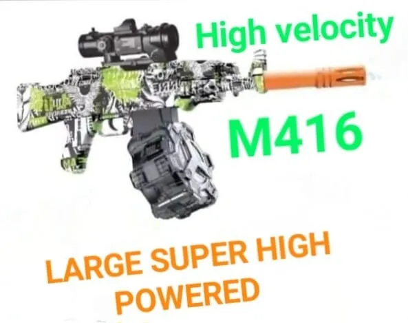 Electric Automatic M416 Gel Blaster Gun Eco-friendly Water Bead 5k Ammo Gift Uk