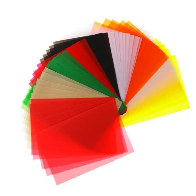 Papel de dibujo transparente de colores, 50 hojas, artesanía, artículos de arte