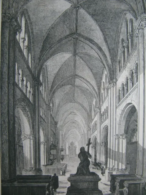 Antique Print Stahlstich engraving Bonn Cathedral Tombleson Rheinland- Pfalz