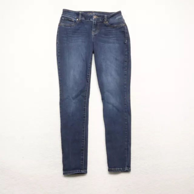 Maurices Women's Size S Blue Skinny Dark Wash Cotton Blend Stretch Denim Jeans