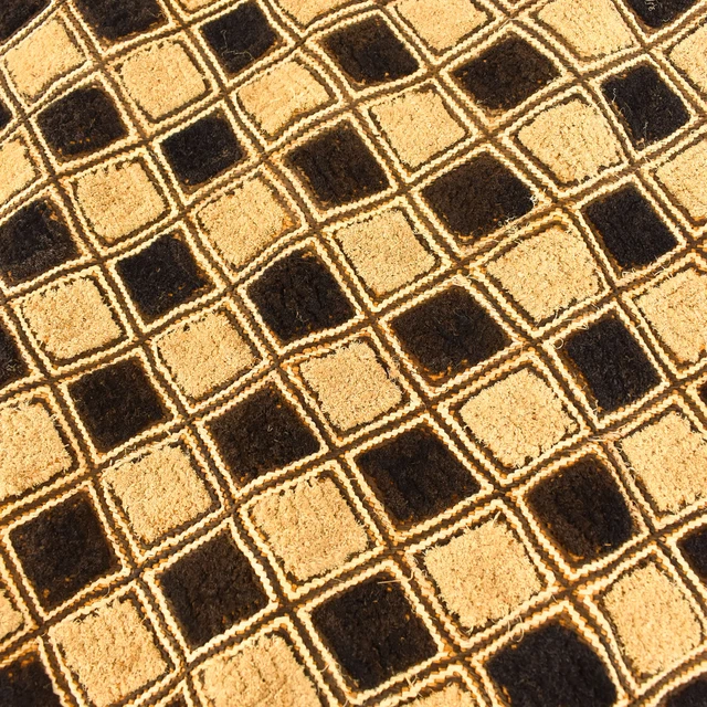 Arte africano cuadrado Raffia textil cubano