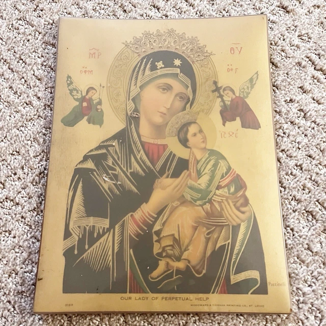 OUR LADY OF Perpetual Help Blessed Virgin Wall Plaque Coated Puccinelli ...