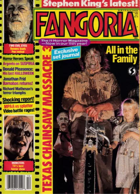 FANGORIA Magazine Issue 89 December 1989 LEATHERFACE: TEXAS CHAINSAW 3 Horror