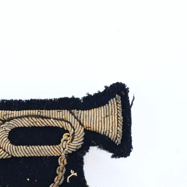 Pre WWII US Naval Academy Bullion Bugle Patch 5