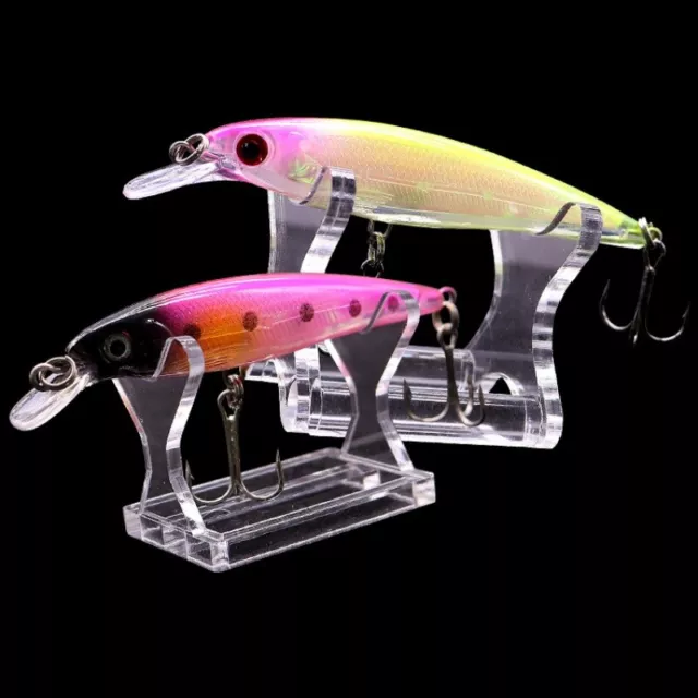 ACRYLIC FISHING LURE Showing Display Stand Easels Holder Shelf