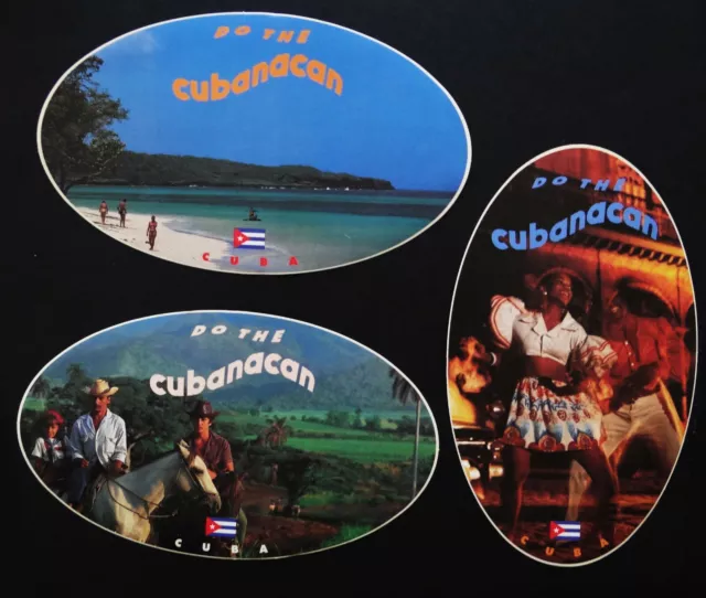 Souvenir-Aufkleber do the Cubanacan 3 Stück Cuba Kuba Karibik Havanna 80er