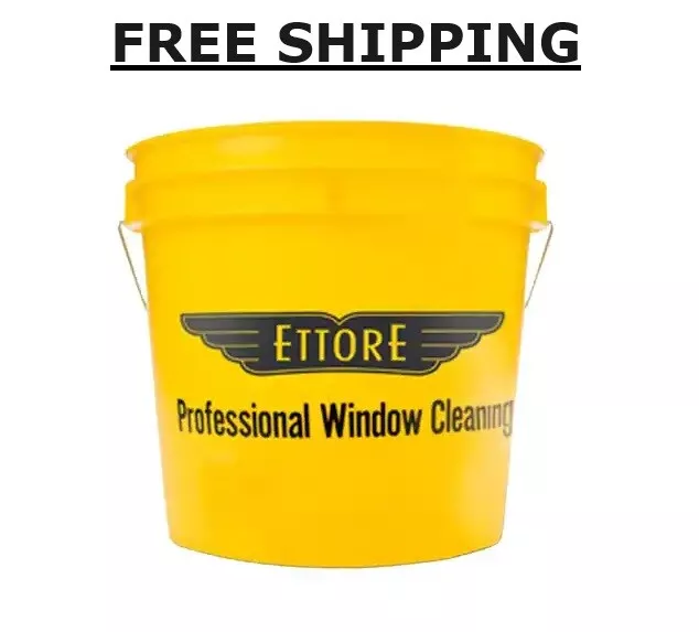 3,5 gal. Cubo | Galón de lavado profesional ventana amarilla Ettore para todo uso