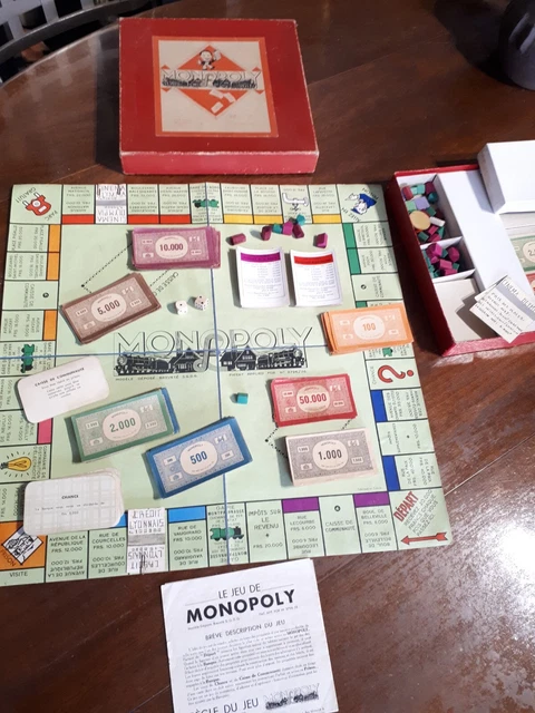Jeu De Monopoly Ancien - Occasion - Version Classique - Parfait Pour Collectionneurs Ou Soirées Jeu