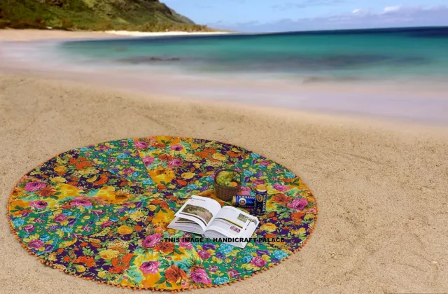 Hippie Chaud Rond Tapisserie Mandala Tenture Mural Indien Tapis De Plage