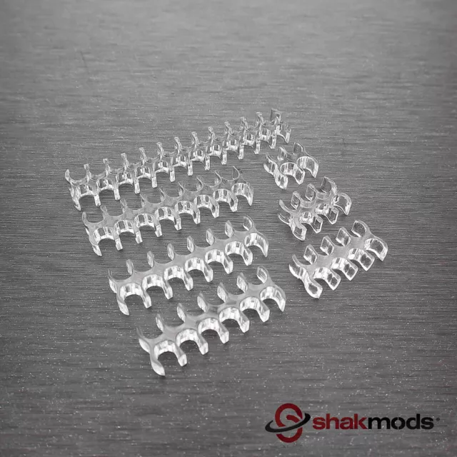 10pcs 3mm Clear Cable Combs Set for Sleeved Extensions -Leave a note on checkout