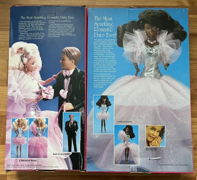 Sparkle Eyes Barbie & Sparkle Surprise Ken 1991 Mattel New In Box 2