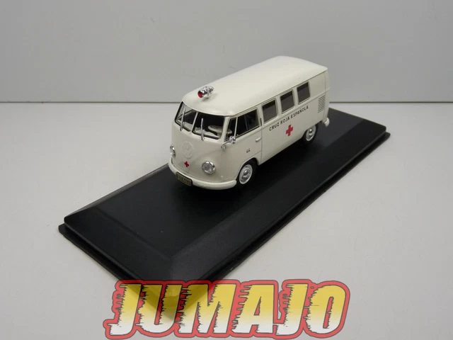SSP21 1/43 SALVAT véhicules ESPAGNE : Volkswagen T1 Croix rouge ambulance 1956
