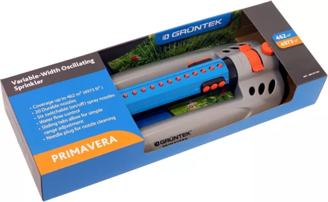 Oscillating Sprinkler up to 462 m2 with TURBO Motor. Rectangular lawn ba 3