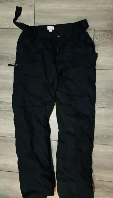 Childrens Place Black Ski Snow Board Pants Size 14 Youth adjustable 25" Waist