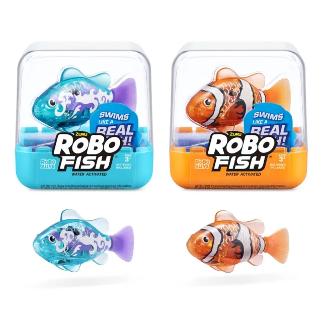 ROBO ALIVE Robo Fish Series 3 robot fish X 2- New