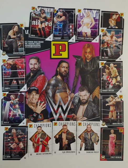 Panini WWE 2022 Debut Edition – Blaster Box – Cartes à Collectionner Officielles – 5 Paquets + 1 Bonus