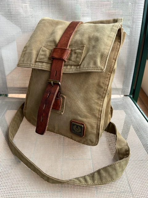 Sac Colonial Belstaff 561 En Cuir Et Coton Marron - Taille XL Occasion Très Bon état