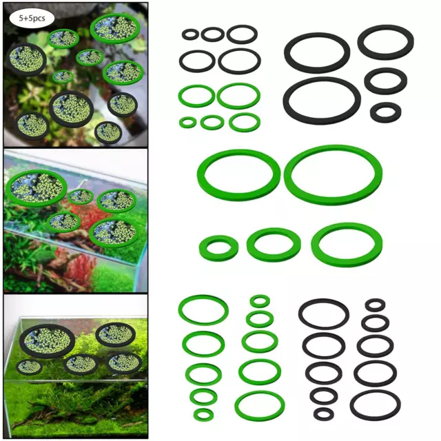 Anelli per piante galleggianti per acquario Set di anelli per blocco erba per