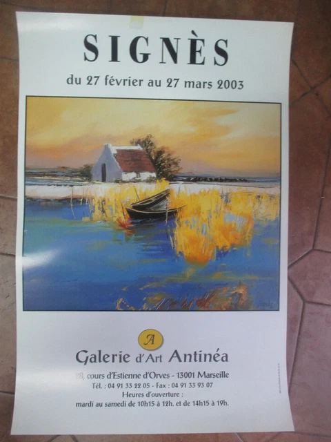 Affiche D'exposition Zanella - Galerie Mazarin, 1991 - Peintre Provençal (64x45 Cm)