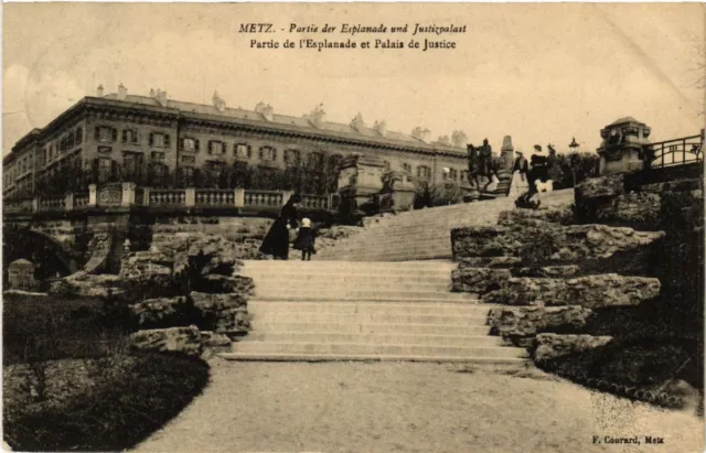CPA AK METZ - part of the esplanade and jusizplatz (473776)