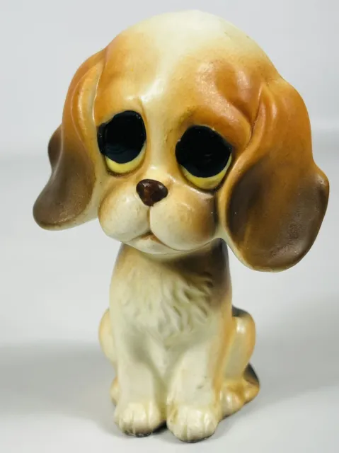 Vintage Lefton Sad Eyes Big Eyes Puppy Dog Cocker Spanial Figurine Made In Japan