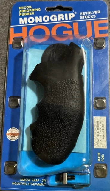 Hogue Over Molded Monogrip Black Rubber With Finger Grooves - Taurus 85 - 67000