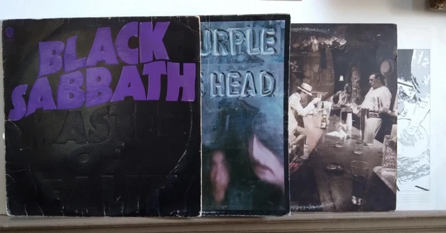 BLACK SABBATH, LED ZEPPELIN, DEEP PURPLE NO Vinyl LPs (COVERS ONLY) VG ...