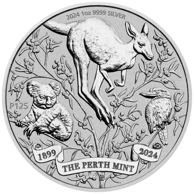 Silbermünze The Perth Mint 125. Jubiläum 2024 - Australien - Anlagemünze 1 Oz ST 2