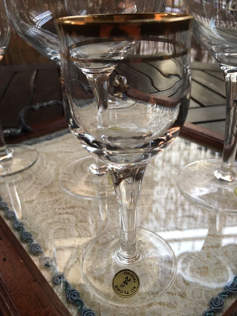 set bicchieri cristallo vintage anni 70/80